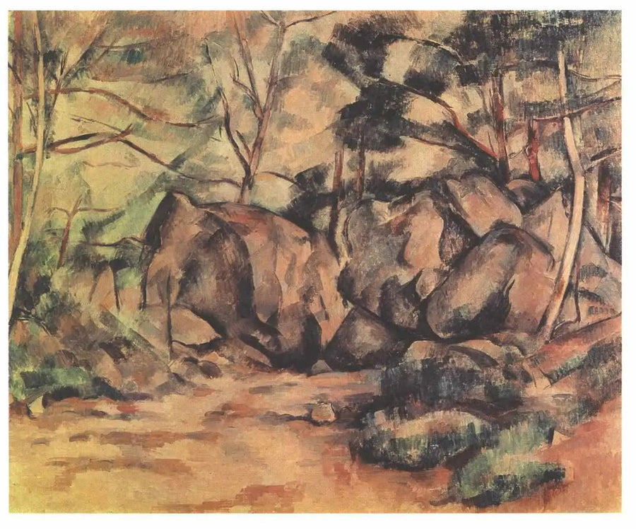 Kalliot metsässä - Paul Cézanne