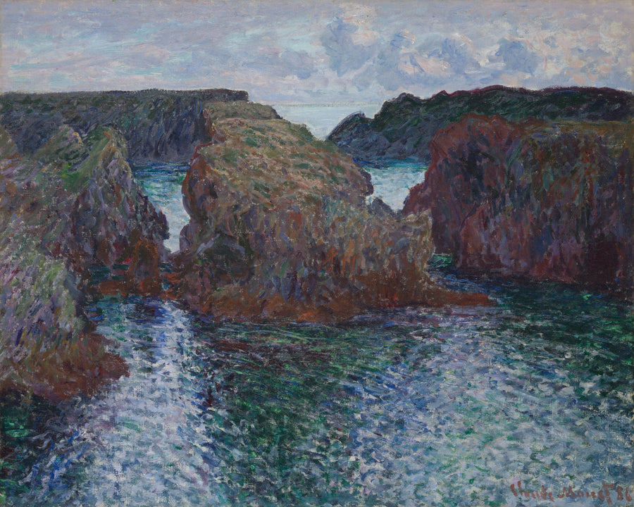 Les Rochers Port-Goulpharissa, Belle-Île W1095 - Claude Monet