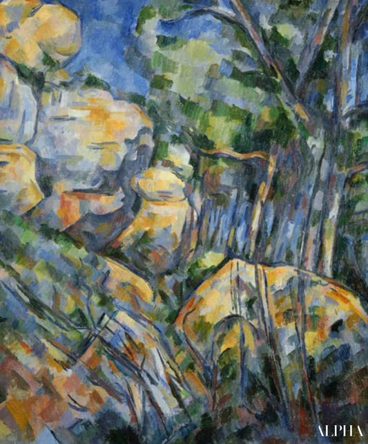 Rochers pres des grottes - Paul Cézanne - Reproductions de tableaux et peintures haut de gamme
