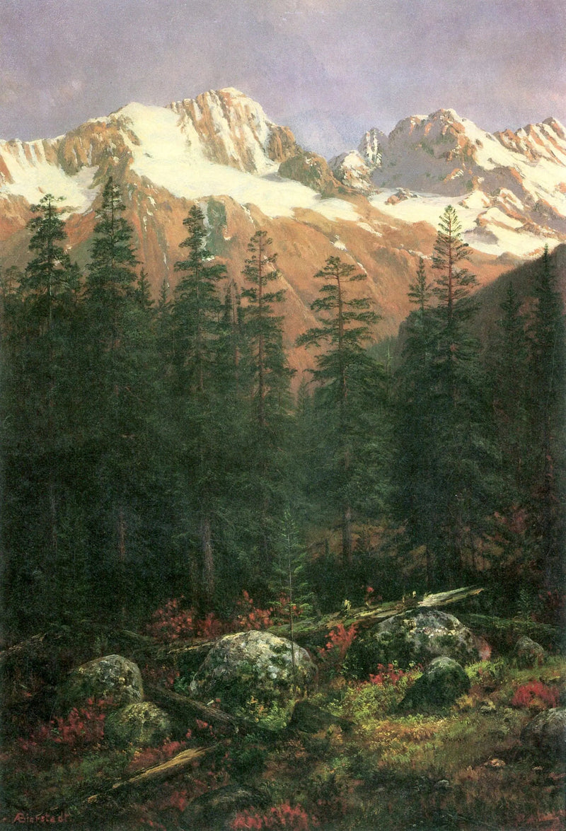 Kanadalaiset kallioiset maisemat - Albert Bierstadt