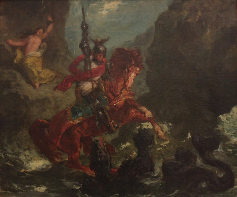 Roger, joka vapauttaa Angélique - Eugène Delacroix