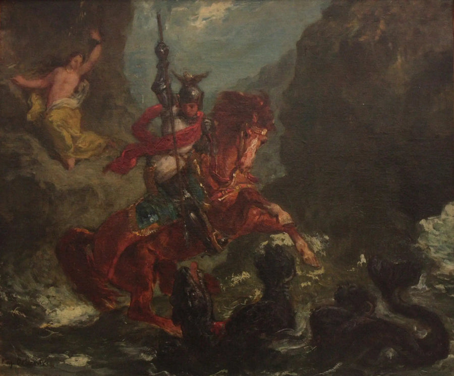 Roger, joka vapauttaa Angélique - Eugène Delacroix