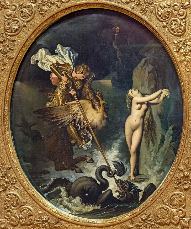 Roger, joka vapauttaa Angélique - Jean-Auguste-Dominique Ingres