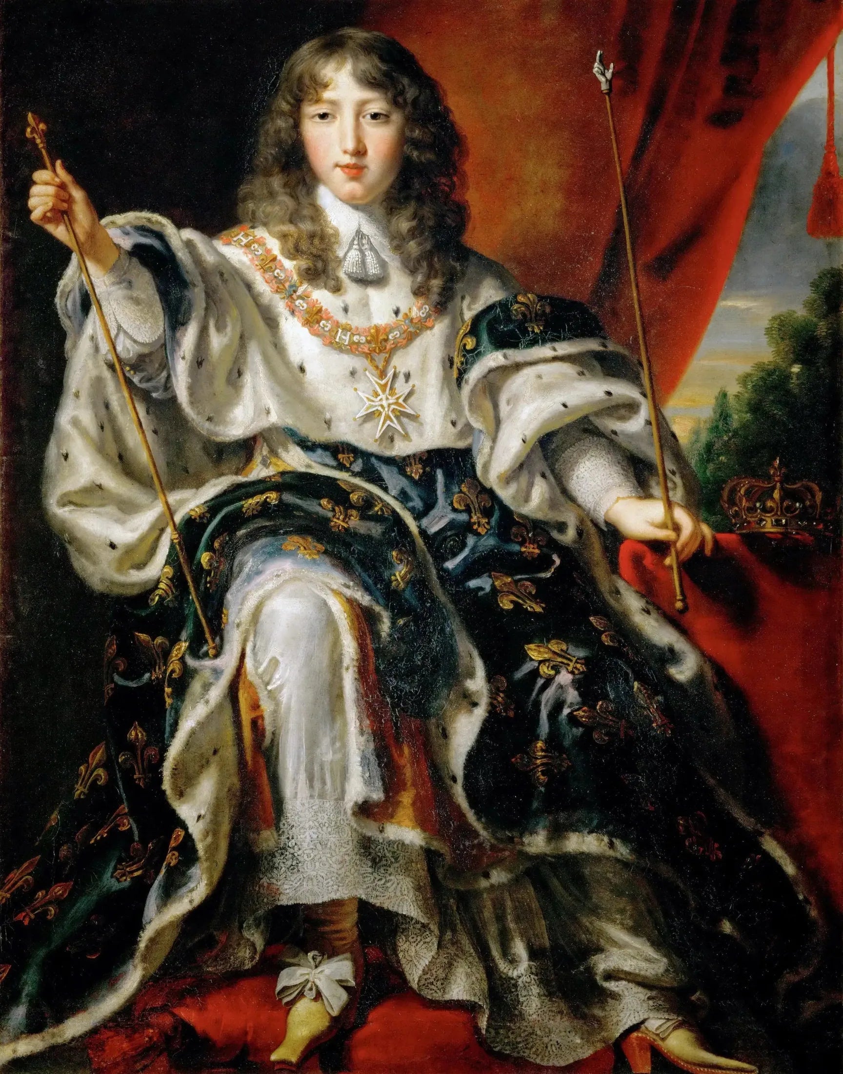 Roi Louis XIV (1638-1715) de France - Juste d'Egmont image 1 copie de tableau peinte à la main