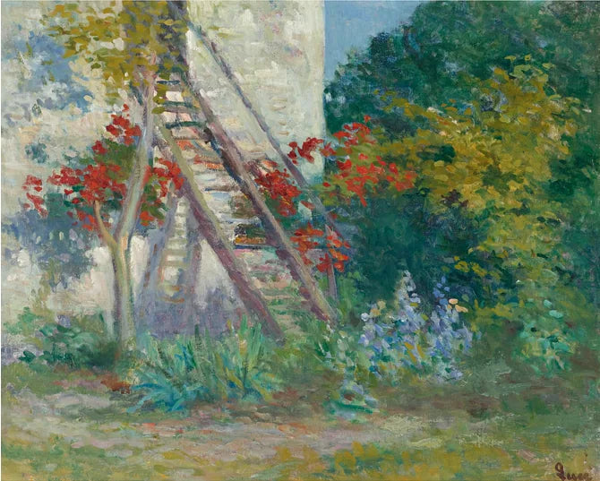 Rolleboise, työpajan portaat - Maximilien Luce