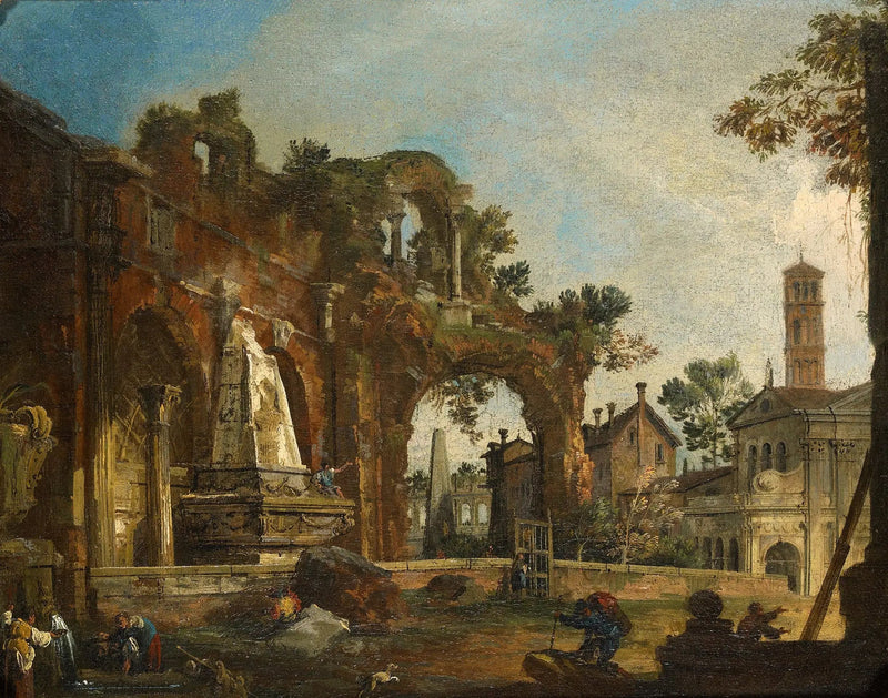 Rooma: Capriccio ruineihin perustuvalla Forumilla - Canaletto