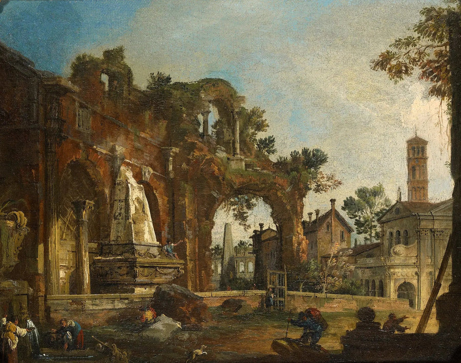 Rooma: Capriccio ruineihin perustuvalla Forumilla - Canaletto