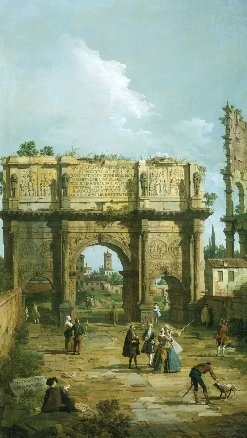 Rooma: Constantinuksen kaari - Canaletto