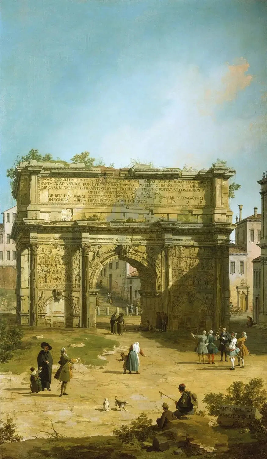 Rooma : Septimius Severuksen kaari - Canaletto