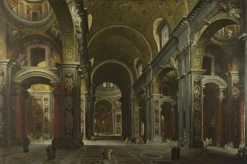Rooma : Pyhän Pietarin sisätila - Giovanni Paolo Panini