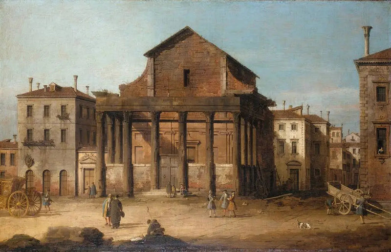 Rooma: Antoninuksen ja Faustinan temppeli - Canaletto