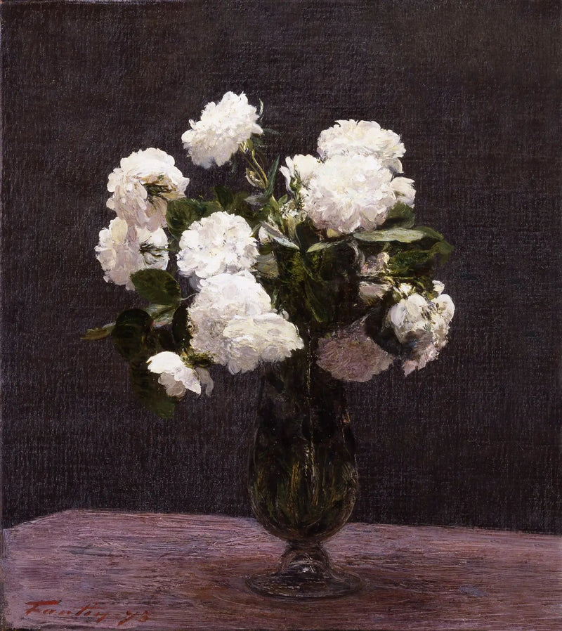 Valkoiset ruusut - Henri Fantin-Latour