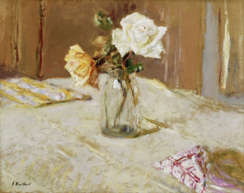 Ruusut lasimaljassa - Édouard Vuillard