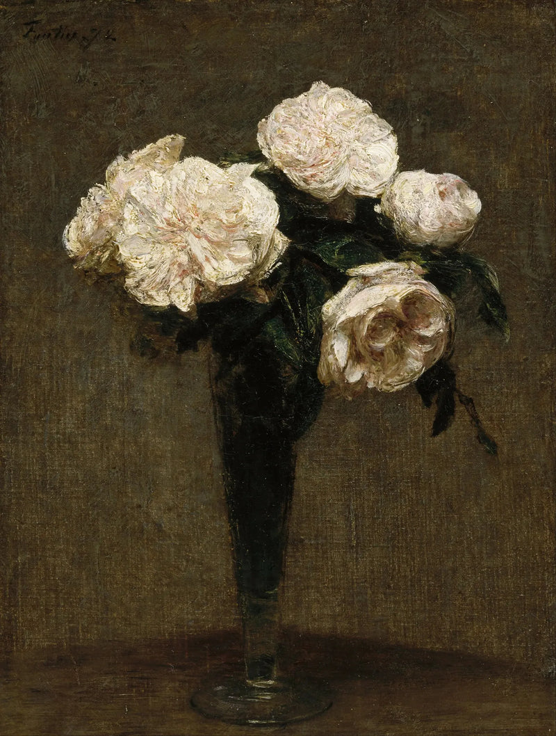 Ruusut maljakossa - Henri Fantin-Latour