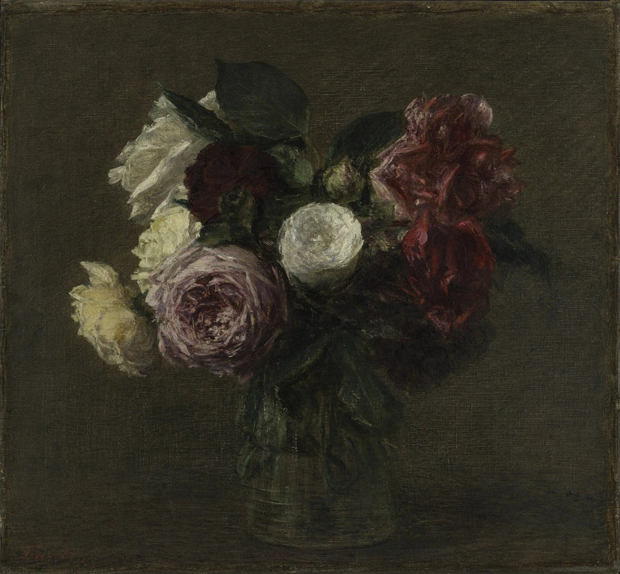 Ruusut maljakossa - Henri Fantin-Latour