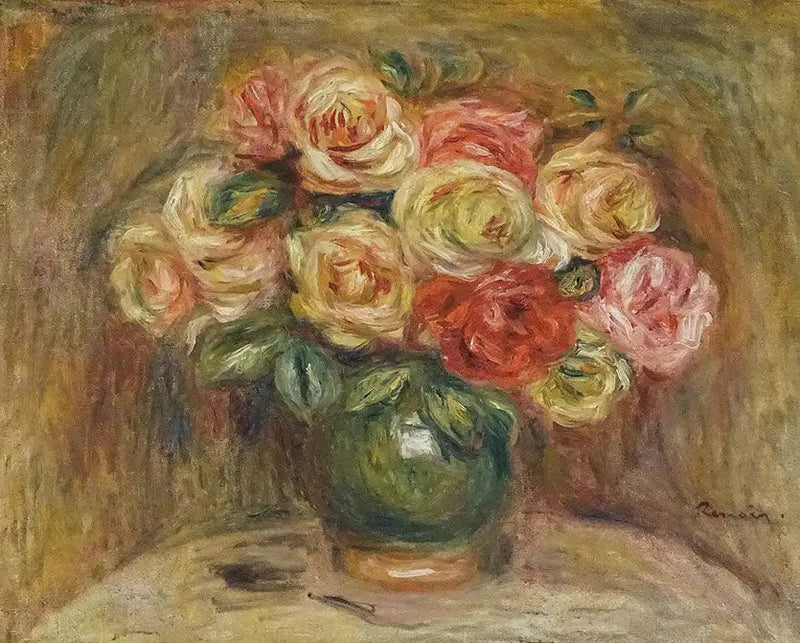 Ruusuja maljakossa - Pierre-Auguste Renoir