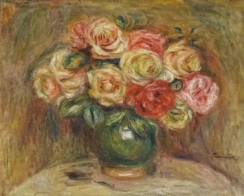 Ruusuja maljakossa - Pierre-Auguste Renoir