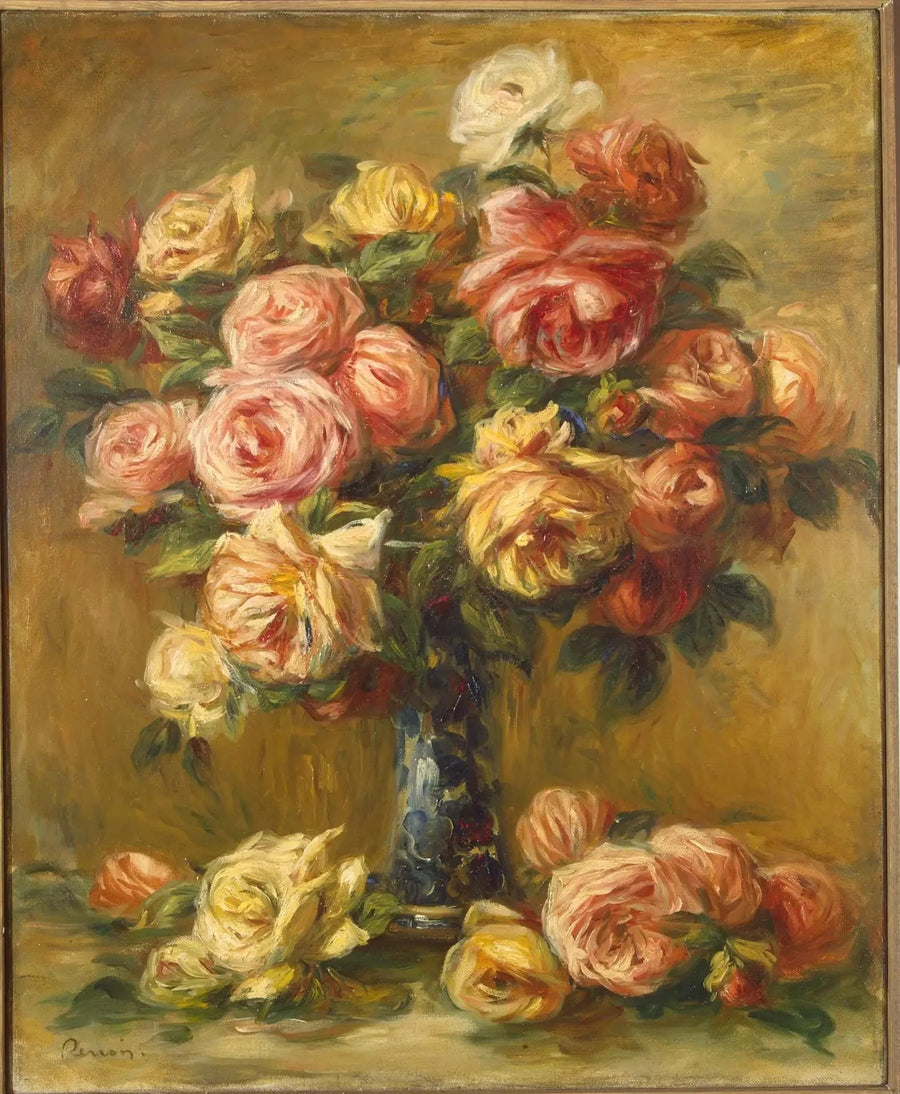 Ruusuja maljakossa - Pierre-Auguste Renoir