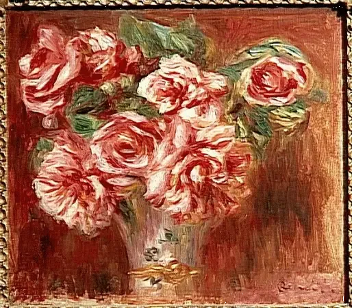 Ruusuja maljakossa - Pierre-Auguste Renoir