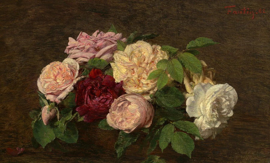Nizzan ruusut pöydällä - Henri Fantin-Latour