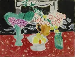 Jouluruusut ja saxifrage - Henri Matisse