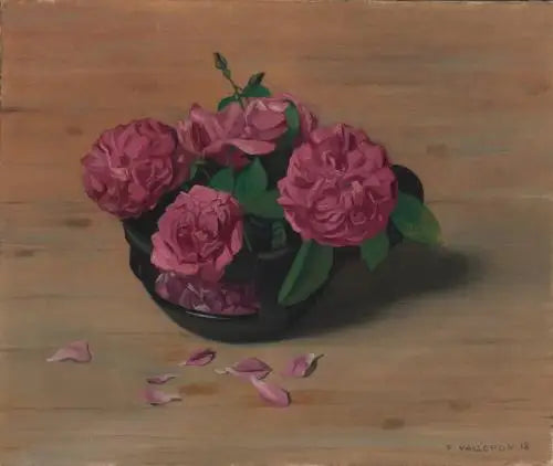 Ruusut ja musta malja - Félix Vallotton