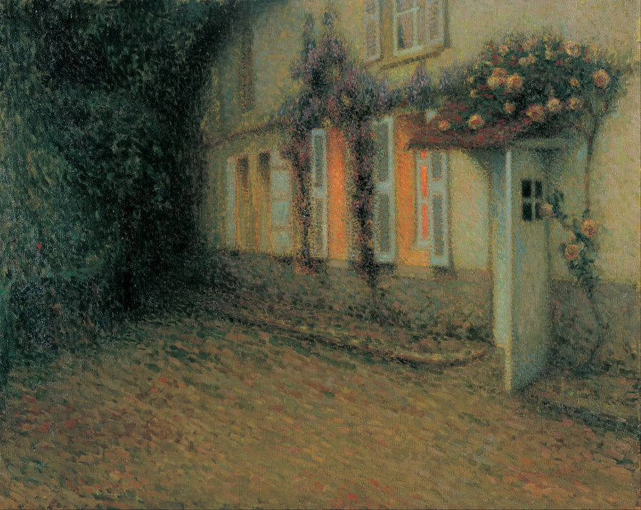 Ruusut ja glysiinit talon päällä - Henri Le Sidaner