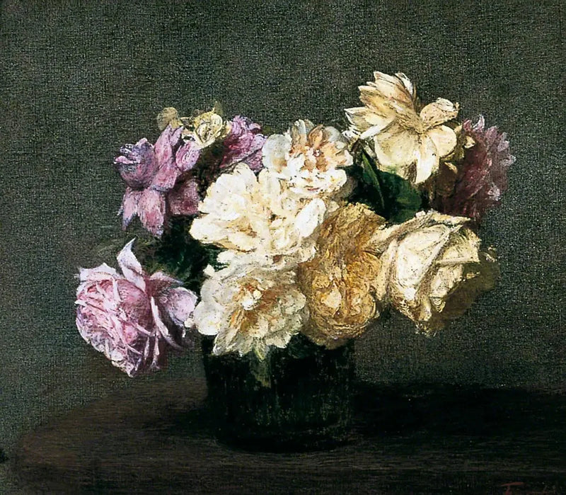 Ruusut, ruusut ja keltaiset - Henri Fantin-Latour