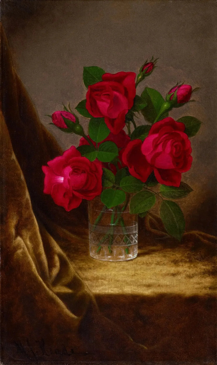 Ruusut Jacqueminot - Martin Johnson Heade