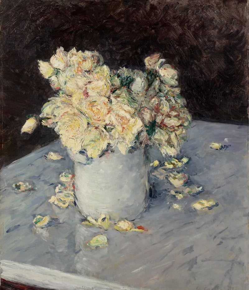 Keltaisia ruusuja maljakossa - Gustave Caillebotte