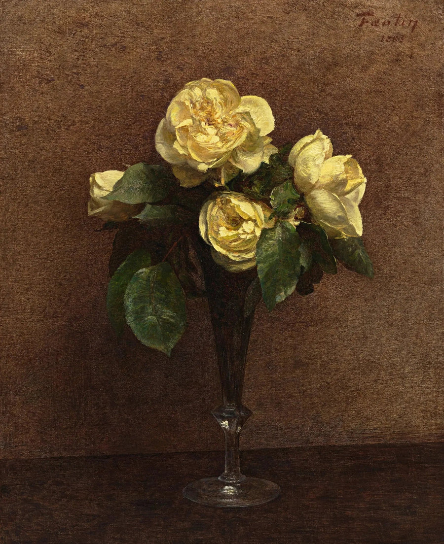 Keltaiset ruusut, Maréchal Niel - Henri Fantin-Latour