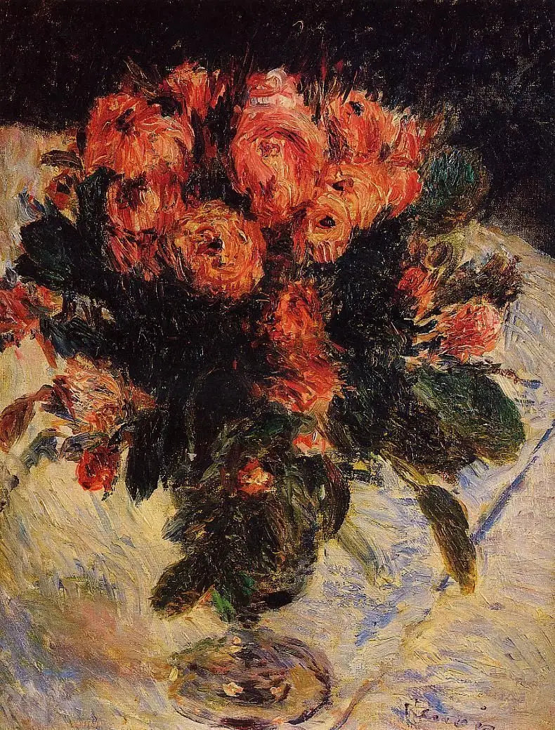 Samettiruusut - Pierre-Auguste Renoir