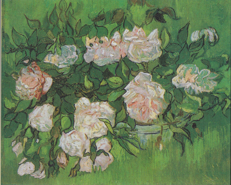 Vaaleanpunaiset ruusut - Vincent van Gogh