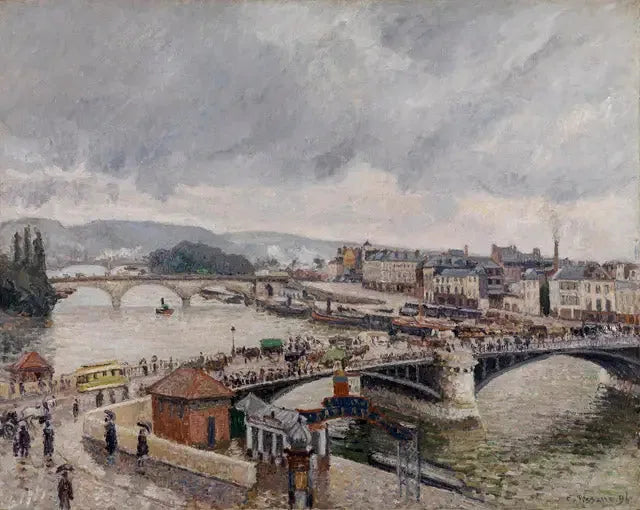Rouen. Boieldieu- ja Corneille-sillat, sadevaikutus - Camille Pissarro
