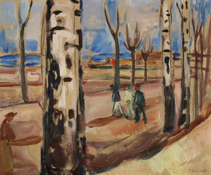 Tie puiden kanssa - Edvard Munch