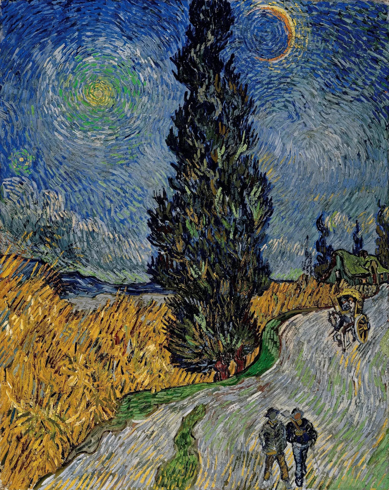 Tie sypressin ja tähden kanssa - Vincent van Gogh