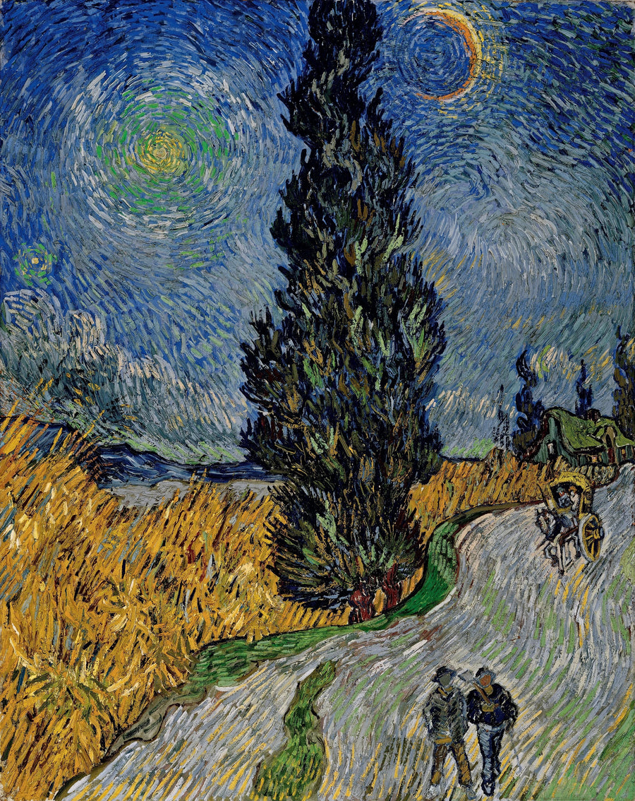 Tie sypressin ja tähden kanssa - Vincent van Gogh
