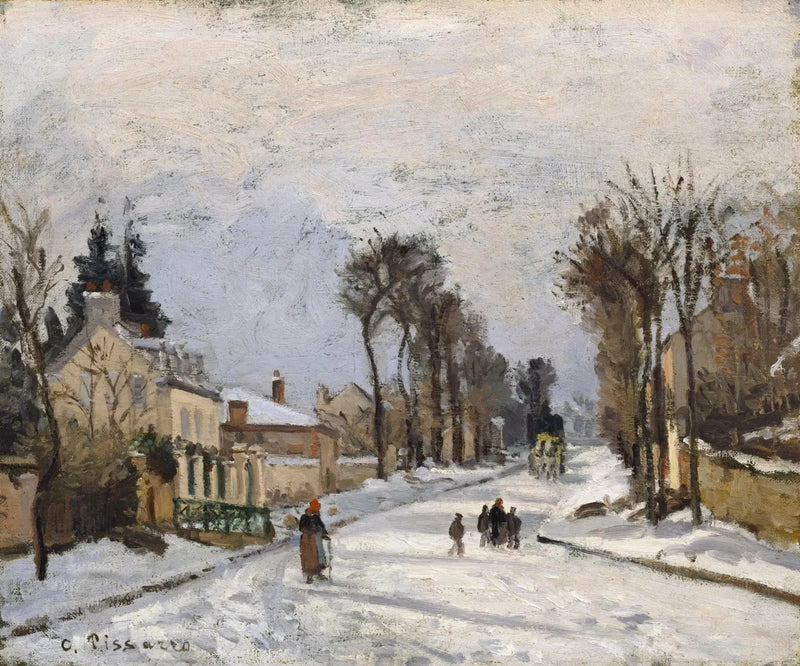 Versaillesin tie Louveciennesiin, lumiefekti - Camille Pissarro