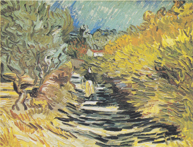 Tie Saint-Rémyssä naisfiguurin kanssa - Vincent van Gogh