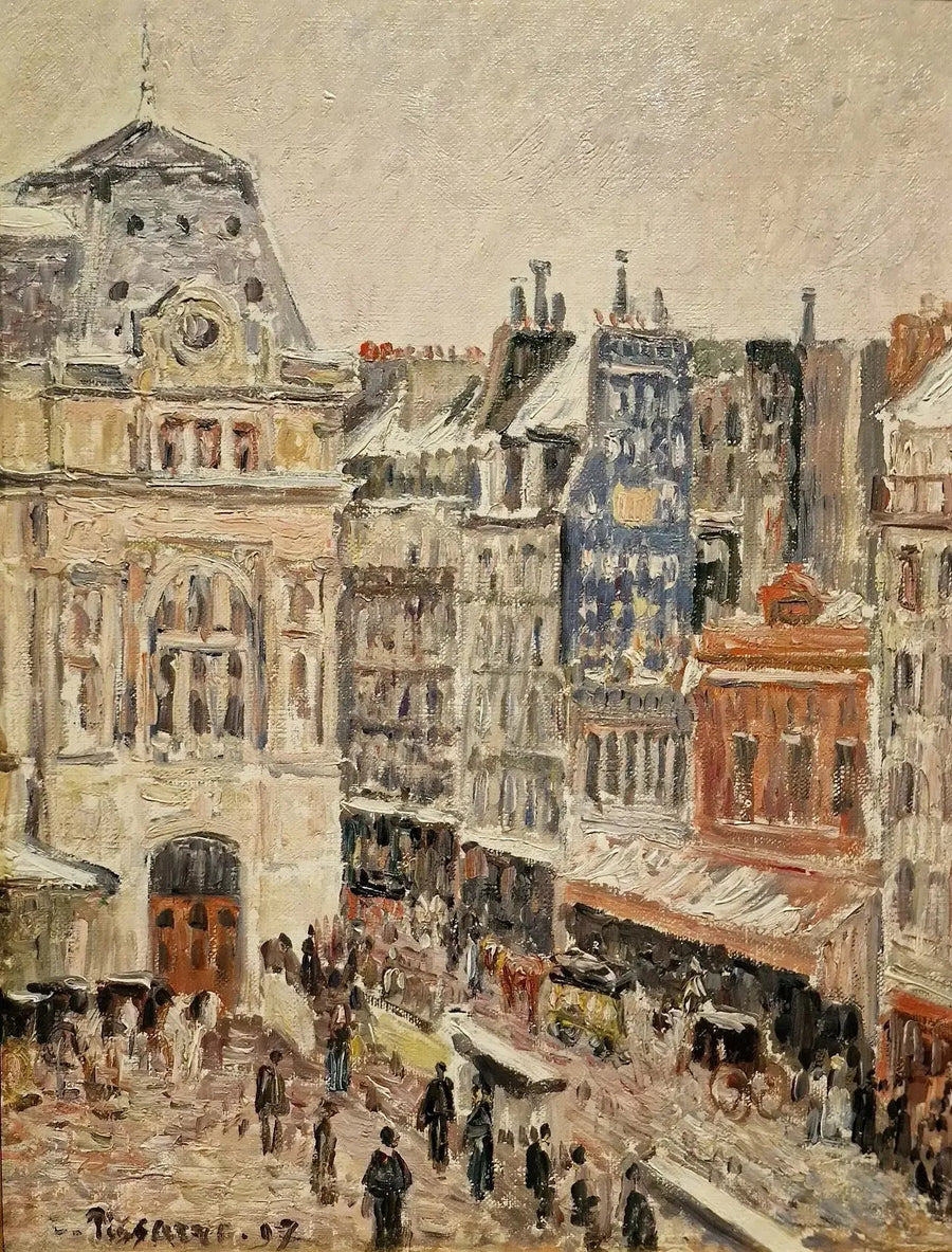 Amsterdamin katu ja Saint-Lazaren asema - Camille Pissarro