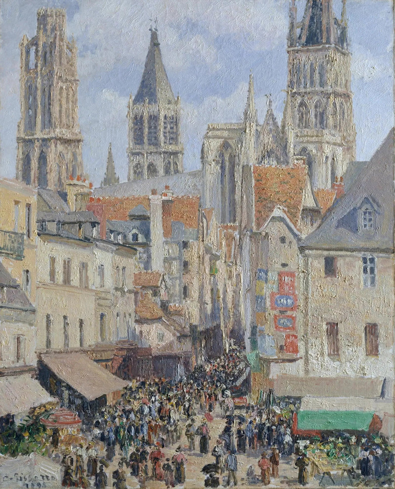 Ruokakauppakatu, Rouen - Camille Pissarro