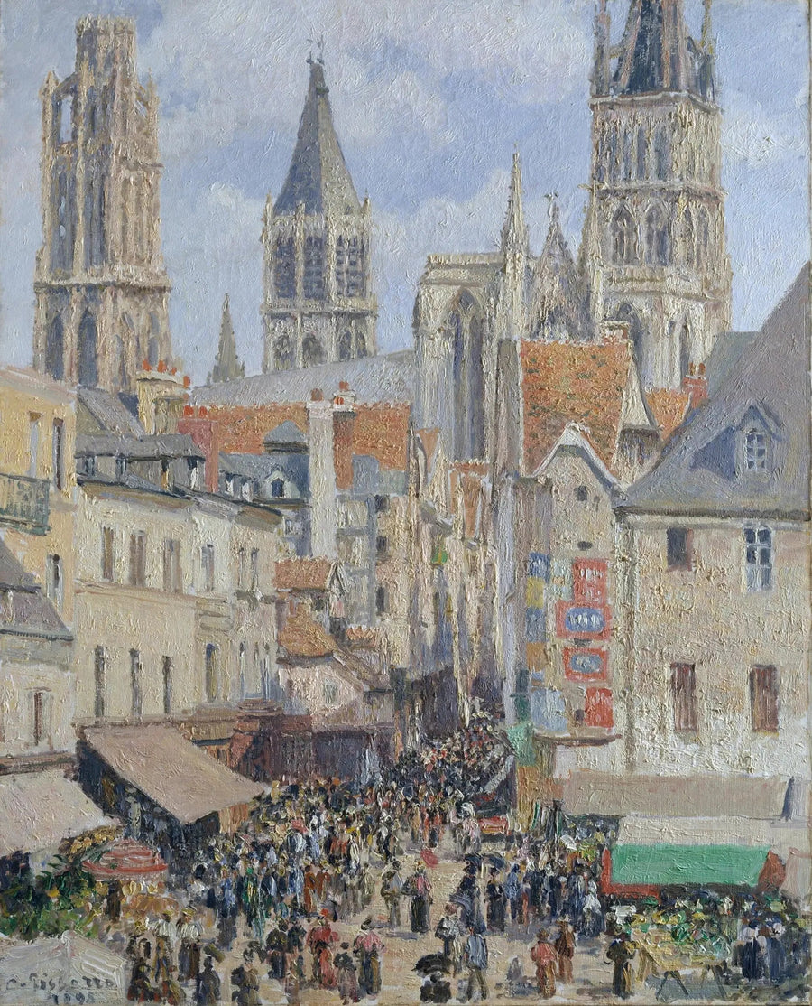 Ruokakauppakatu, Rouen - Camille Pissarro
