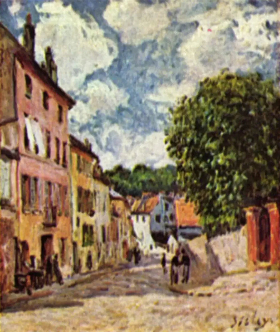 Moret-sur-Loing katu - Alfred Sisley