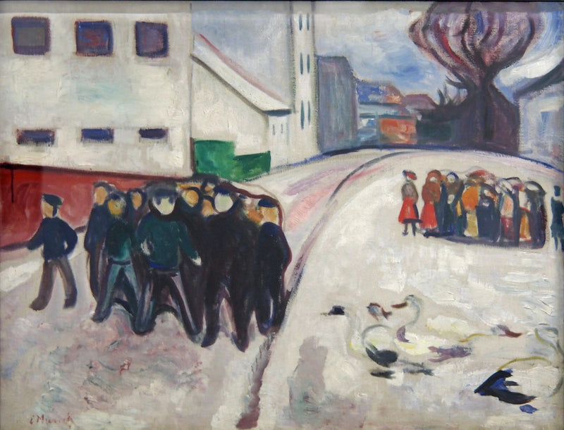 pieni kaupungin katu lumessa - Edvard Munch