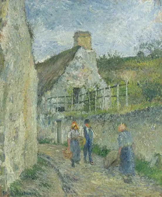 Rue de Roches au Valhrmeil, Auvers sur Oise - Camille Pissarro