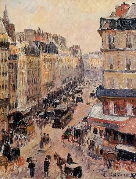 Rue Saint-Lazare, Auringon Vaikutus - Camille Pissarro