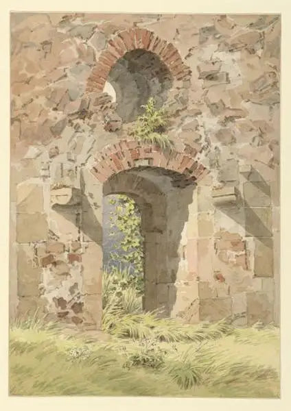 Heiligen Kreuzin portin raunio, Meissen - Caspar David Friedrich