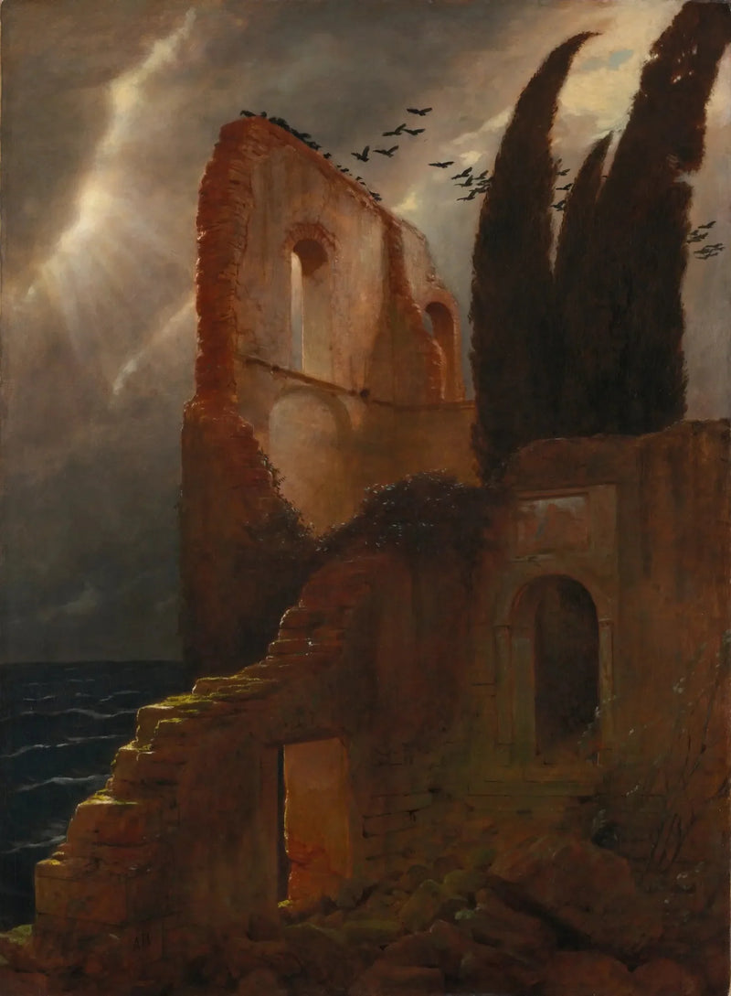 Meren lähellä oleva rauniokaupunki - Arnold Böcklin
