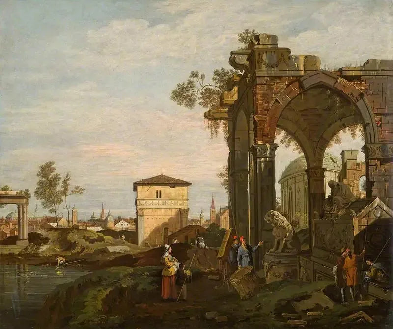 Rauniot figuureilla - Canaletto
