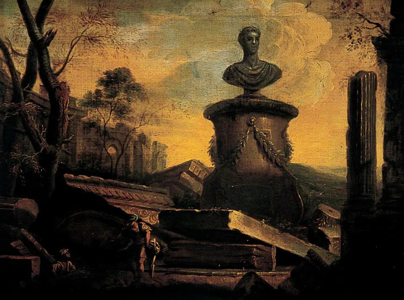 Rauniot ja rintakuva - Giovanni Paolo Panini